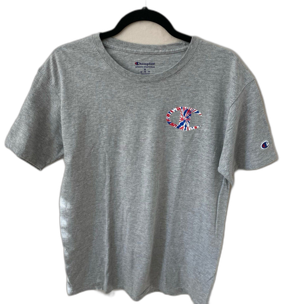 Champion T-Shirt Men’s Size Medium Color Gray Graphic Tee